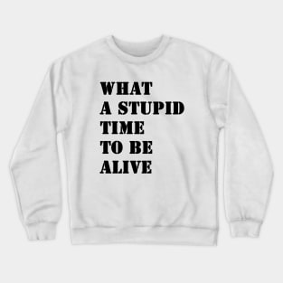 What a stupid time to be alive Crewneck Sweatshirt